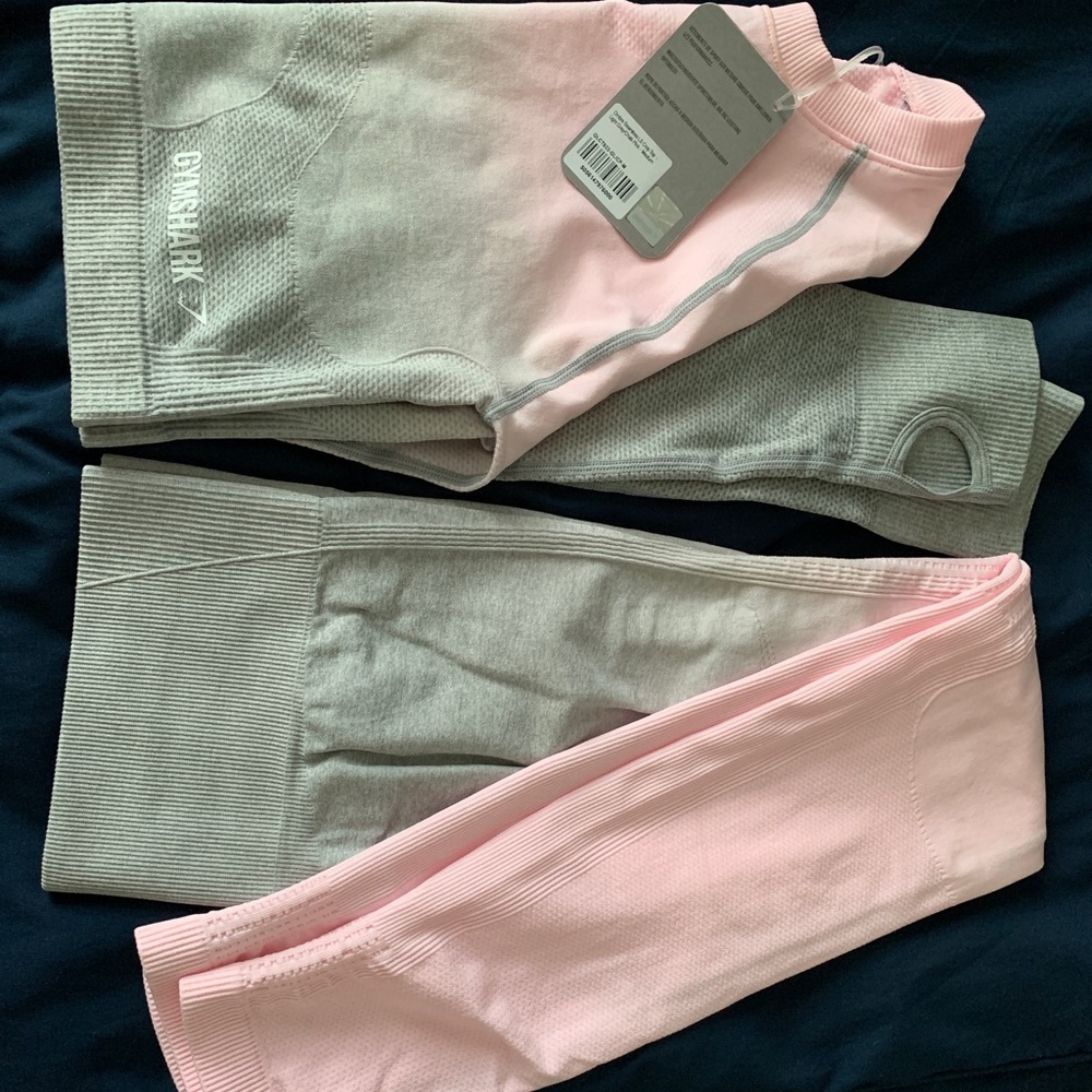 Gymshark leggings are sold. Crop top only